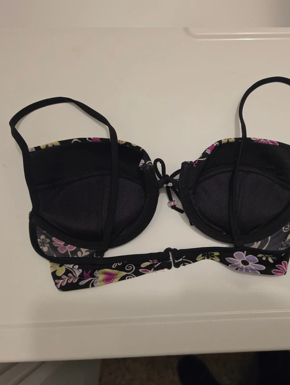 Victoria's Secret Bikini Top Black Multi Size 34C - Picture 9 of 15
